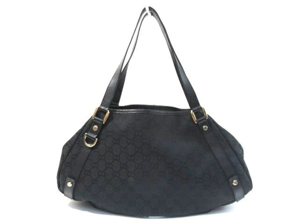 Gucci Abbey Shoulder Bag Canvas Black